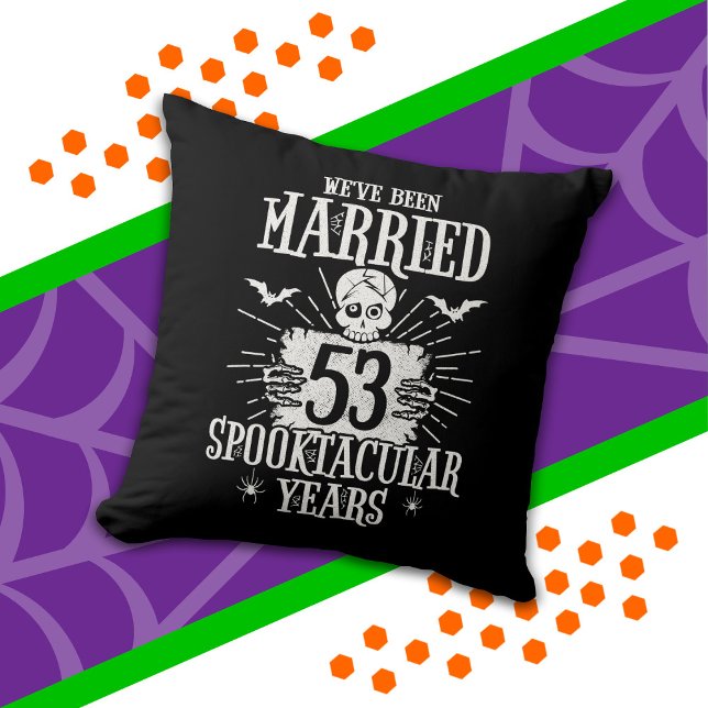 Halloween Spooktacular 53. Hochzeitstag Kissen (Von Creator hochgeladen)