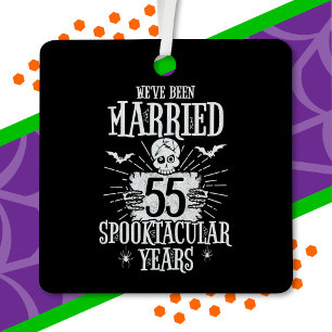 Halloween Spooktacular 55. Hochzeitstag Ornament Aus Metall