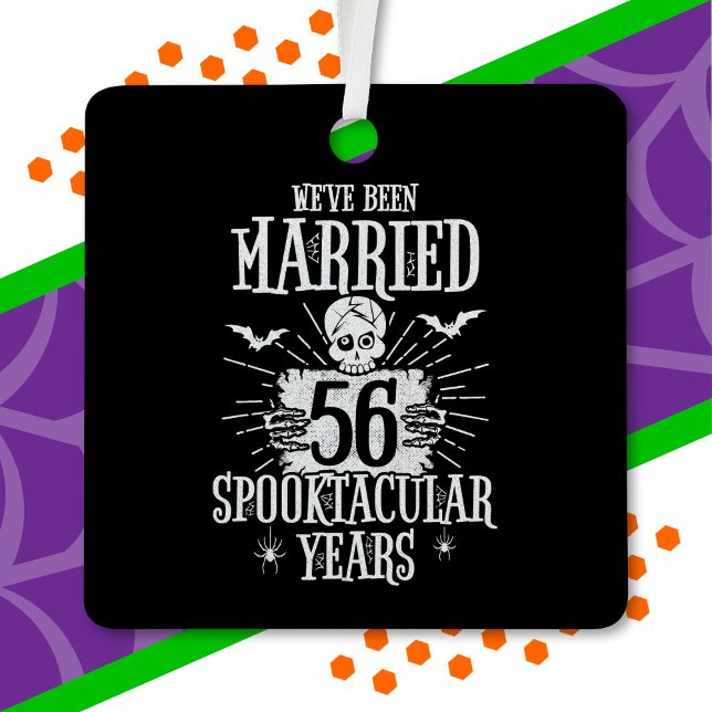Halloween Spooktacular 56. Hochzeitstag Ornament Aus Metall (Von Creator hochgeladen)