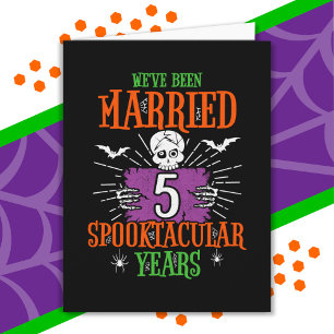 Halloween Spooktacular 5. Hochzeitstag Karte