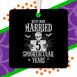 Halloween Spooktacular 5. Hochzeitstag Ornament Aus Metall