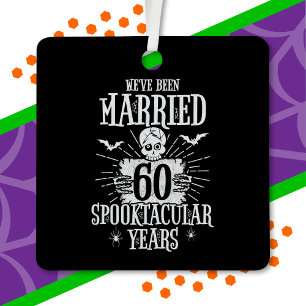 Halloween Spooktacular 60. Hochzeitstag Ornament Aus Metall