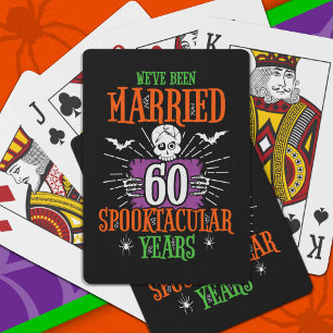 Halloween Spooktacular 60. Hochzeitstag Spielkarten