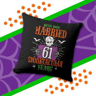 Halloween Spooktacular 61. Hochzeitstag Kissen