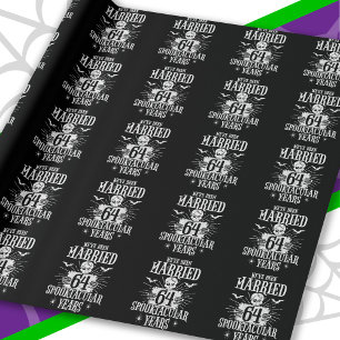 Halloween Spooktacular 64. Hochzeitstag Geschenkpapier