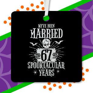 Halloween Spooktacular 67. Hochzeitstag Ornament Aus Metall