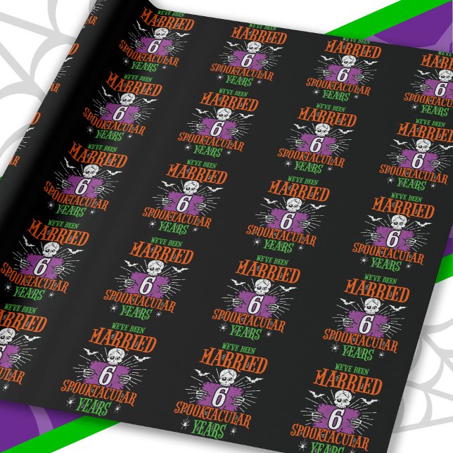 Halloween Spooktacular 6. Hochzeitstag Geschenkpapier (Von Creator hochgeladen)