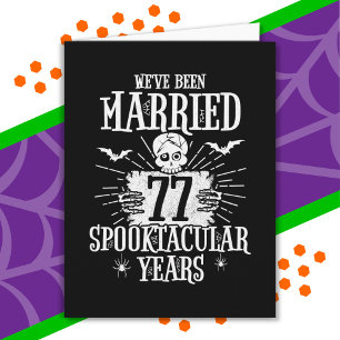 Halloween Spooktacular 77. Hochzeitstag Karte