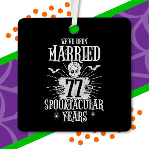 Halloween Spooktacular 77. Hochzeitstag Ornament Aus Metall