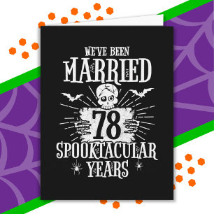 Halloween Spooktacular 78. Hochzeitstag Karte