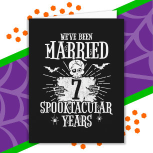 Halloween Spooktacular 7. Hochzeitstag Karte