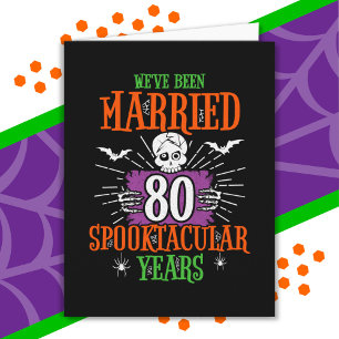Halloween Spooktacular 80. Hochzeitstag Karte