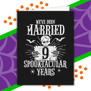 Halloween Spooktacular 9. Hochzeitstag Karte