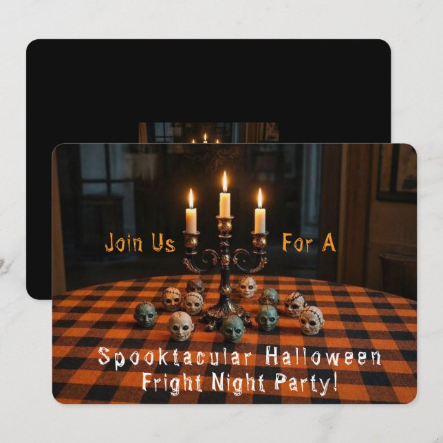 HALLOWEEN SPOOKTACULAR EINLADUNG (Vorne/Hinten)