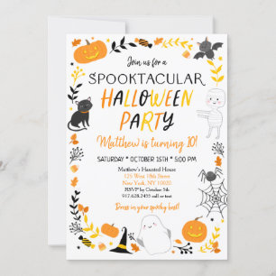 Halloween Spooktacular Geburtstag Einladung
