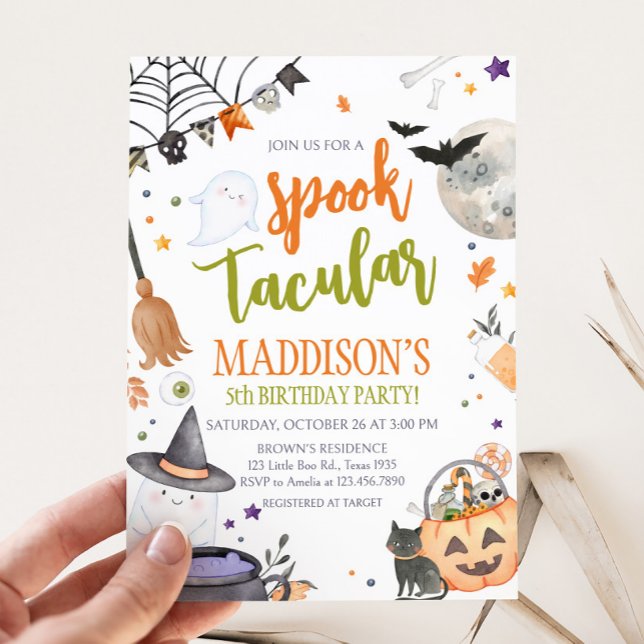 Halloween Spooktacular Geburtstagsparty Einladung (Spooktacular Halloween Birthday Party Invitation)