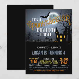 Halloween Spooktacular Geburtstagsparty Einladung