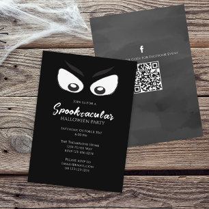 Halloween Spooktacular Ghost QR Code Social Media Einladung