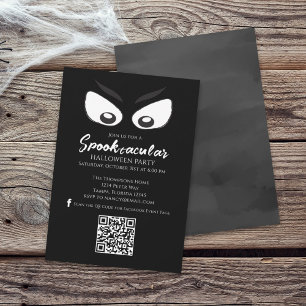 Halloween Spooktacular Ghost QR Code Social Media Einladung