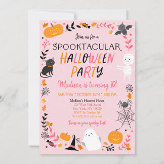 Halloween Spooktacular Girl Geburtstag Einladung
