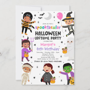 Halloween Spooktacular Kostüm Geburtstagsparty Einladung