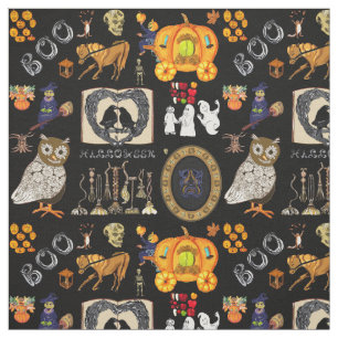 Halloween Spooktacular schwarzer Stoff