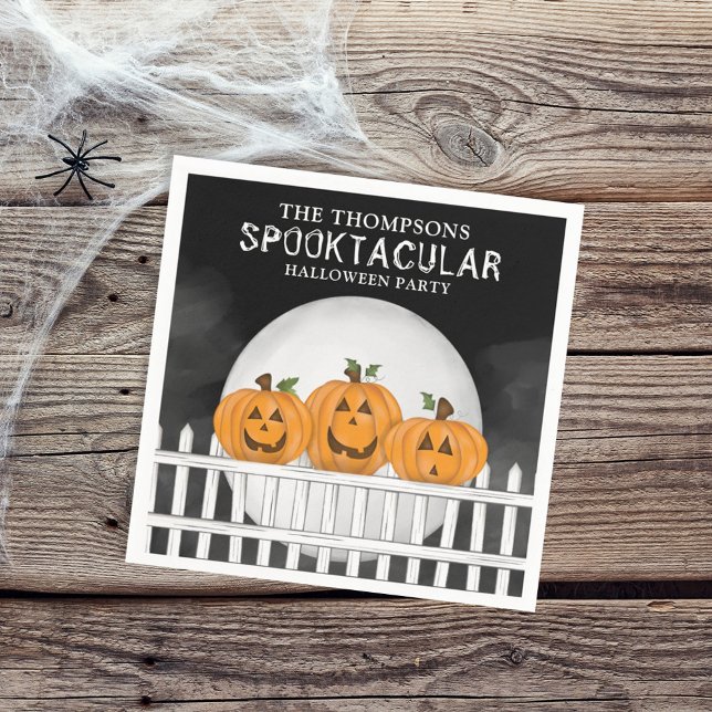 Halloween Spooktacular Whimsical Pumpkins Funny Serviette (Von Creator hochgeladen)