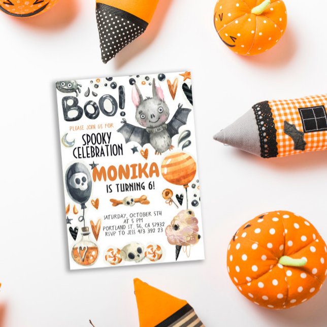 Halloween Spooky Bat Birthday Einladung (Von Creator hochgeladen)
