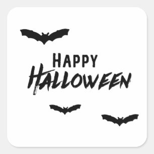 Halloween Spooky Bats Saisonale Wohngestaltung Quadratischer Aufkleber