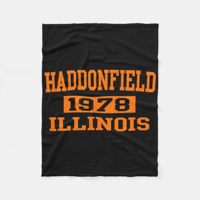 Halloween Spooky Beängstigend Haddonfield Illinois Fleecedecke (Vorderseite)
