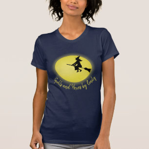 Halloween Spooky Beängstigend Hexenbroomstick Moon T-Shirt