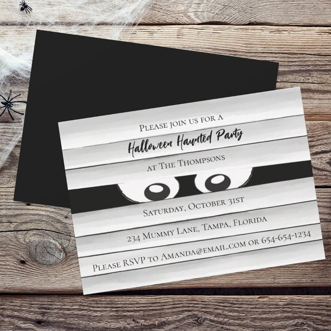 Halloween Spooky Beängstigende Spuk Mummy Ghost Ey Einladung (Von Creator hochgeladen)