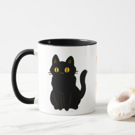Halloween Spooky Black Cat Tasse