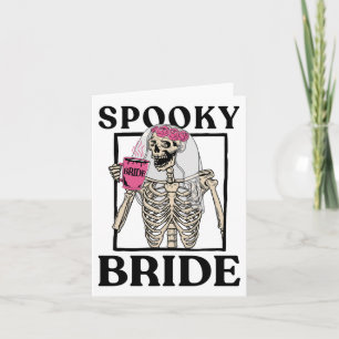 Halloween Spooky Bride Bridesmaid Skeleton Bachelo Karte