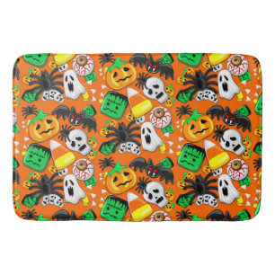 Halloween Spooky Candies Party Badematte