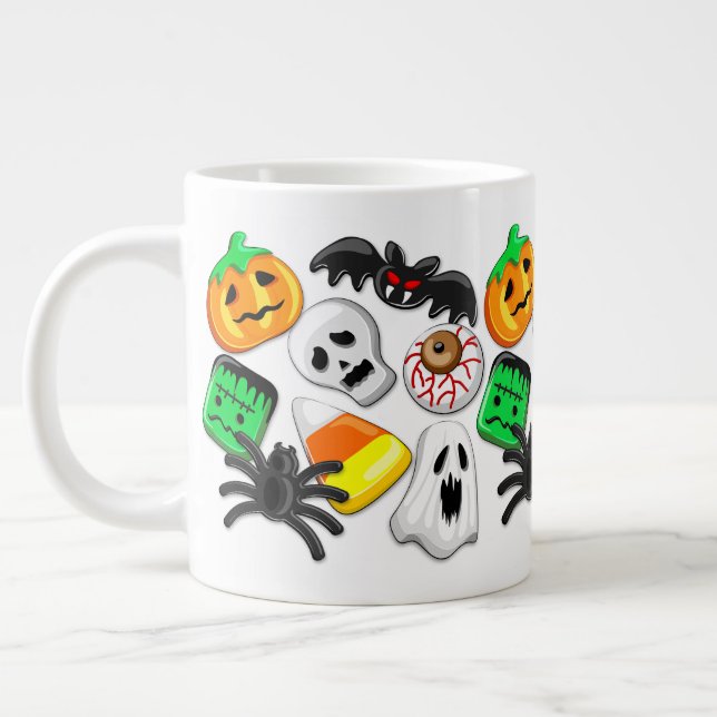 Halloween Spooky Candies Party Jumbo-Tasse (Links)