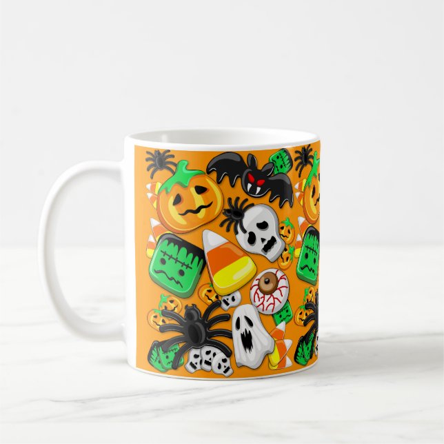 Halloween Spooky Candies Party Kaffeetasse (Links)