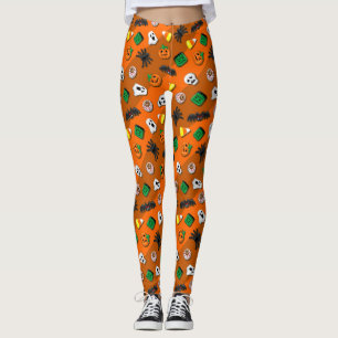 Halloween Spooky Candies Party Leggings