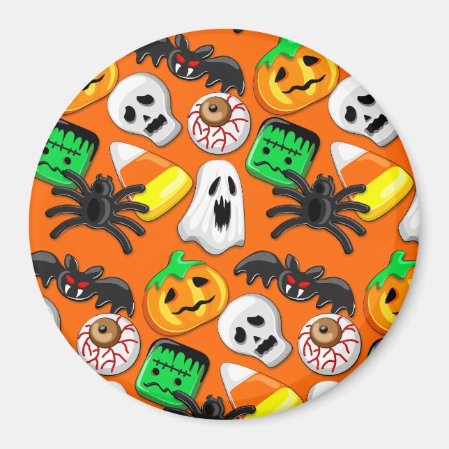 Halloween Spooky Candies Party Magnet (Vorne)