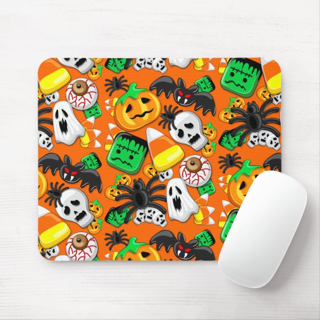 Halloween Spooky Candies Party Mousepad (Mit Mouse)