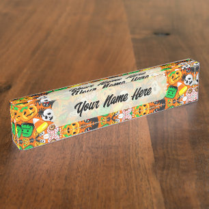 Halloween Spooky Candies Party Namensplakette