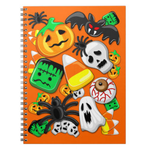 Halloween Spooky Candies Party Notizblock
