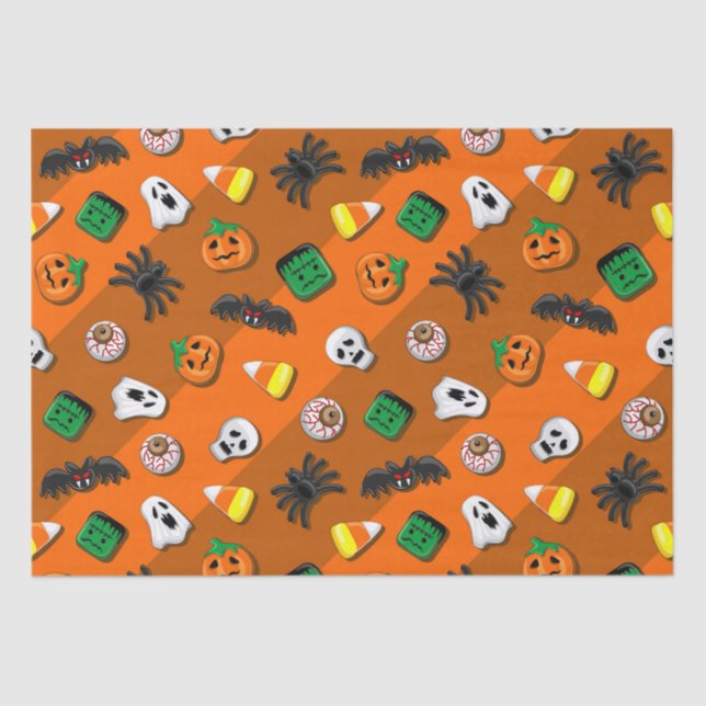 Halloween Spooky Candies Party Seidenpapier (Vorderseite)