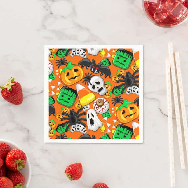Halloween Spooky Candies Party Serviette (Beispiel)