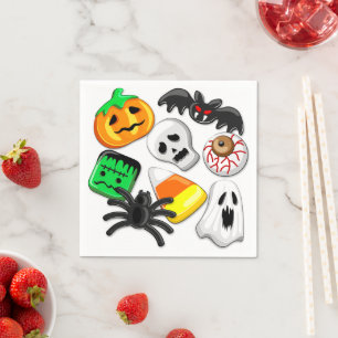 Halloween Spooky Candies Party Serviette