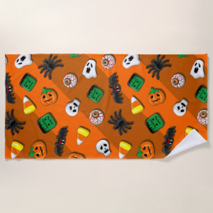 Halloween Spooky Candies Party Strandtuch