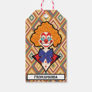 Halloween Spooky Clown Retro Creepy farbenfroh Geschenkanhänger
