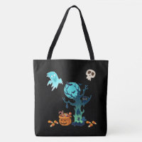 Halloween Spooky Creepy Ghosts Fledermäuse Skulls