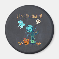 Halloween Spooky Creepy Ghosts Fledermäuse Skulls