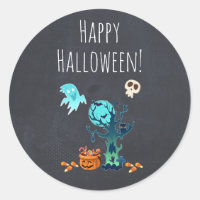 Halloween Spooky Creepy Ghosts Fledermäuse Skulls